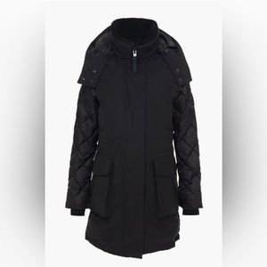 CANADA GOOSE Women’s Black Elwin Parka Down Jacket with Shearling NWT New Sz S